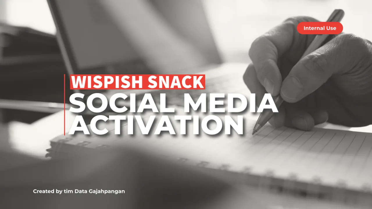 Cover of the Wispish Snack social-media activation strategy deck